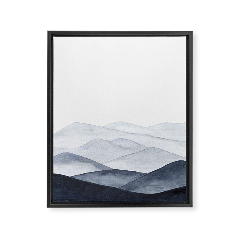 Watercolor Mountains Framed Canvas Print Gallery Image 6