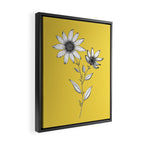 Wildflower line drawing | Botanical Art Framed Canvas Print Gallery Image 2