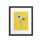 Wildflower line drawing | Botanical Art Framed Art Print Gallery Image 4