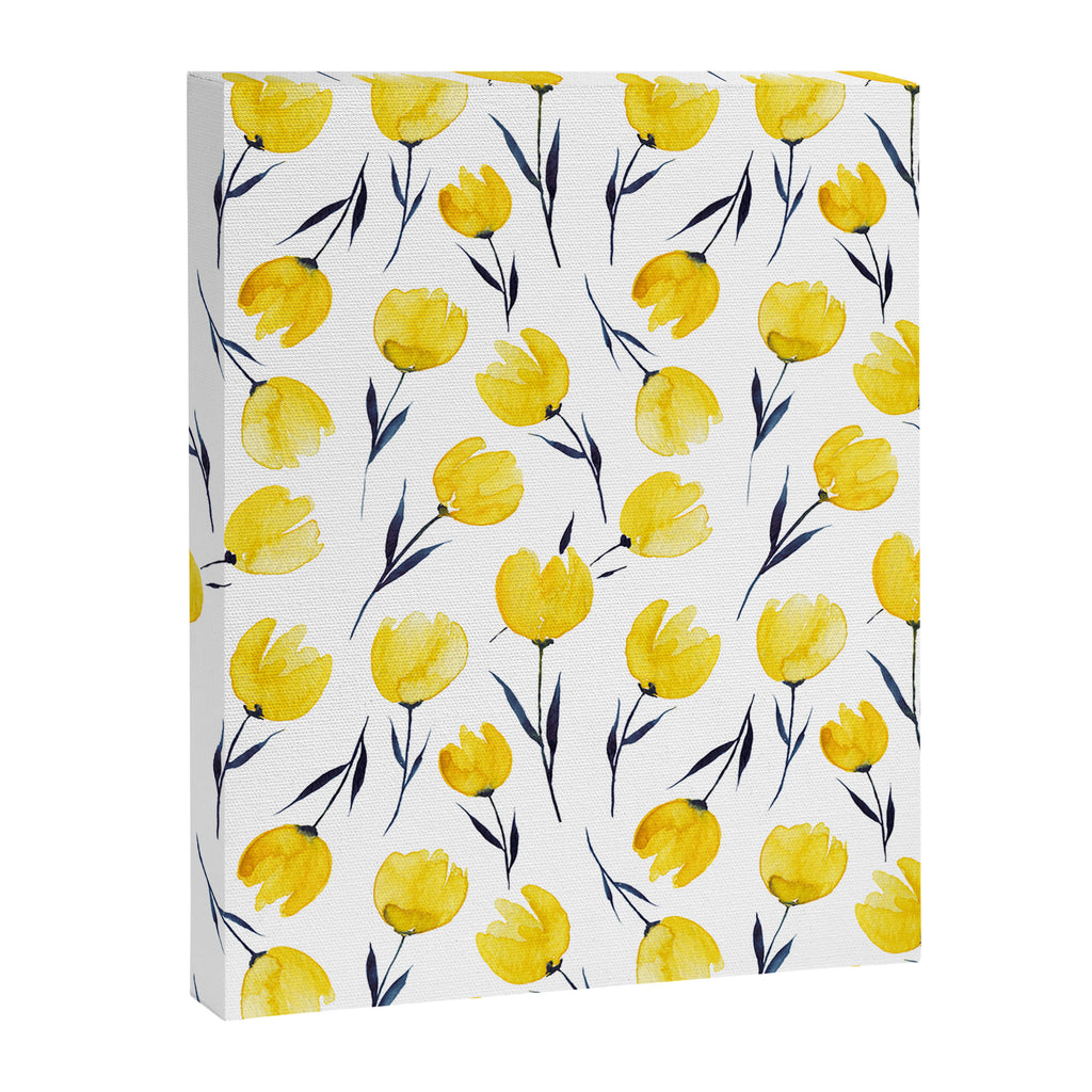 Yellow Tulips | Watercolour Pattern Canvas Print Gallery Image 6