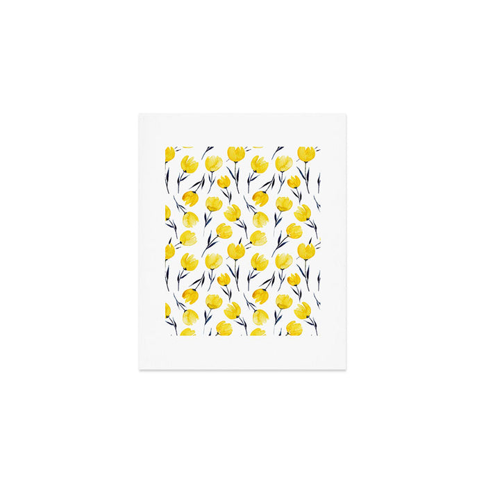 Yellow Tulips | Watercolour Pattern Art Print Gallery Image 1