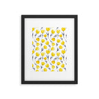 Yellow Tulips | Watercolour Pattern Framed Art Print Gallery Image 5