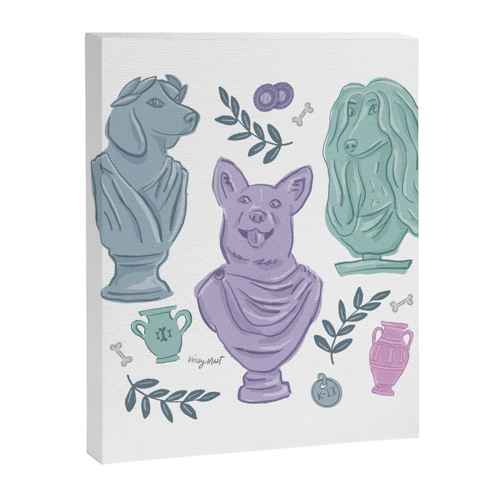 Ancient Greek Dogs Statue Art  Canvas Print Gallery Image 1