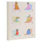 Beach Chair Dogs Canvas Print Gallery Image 3