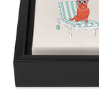Beach Chair Dogs Framed Canvas Print Gallery Image 3