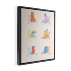 Beach Chair Dogs Framed Canvas Print Gallery Image 2