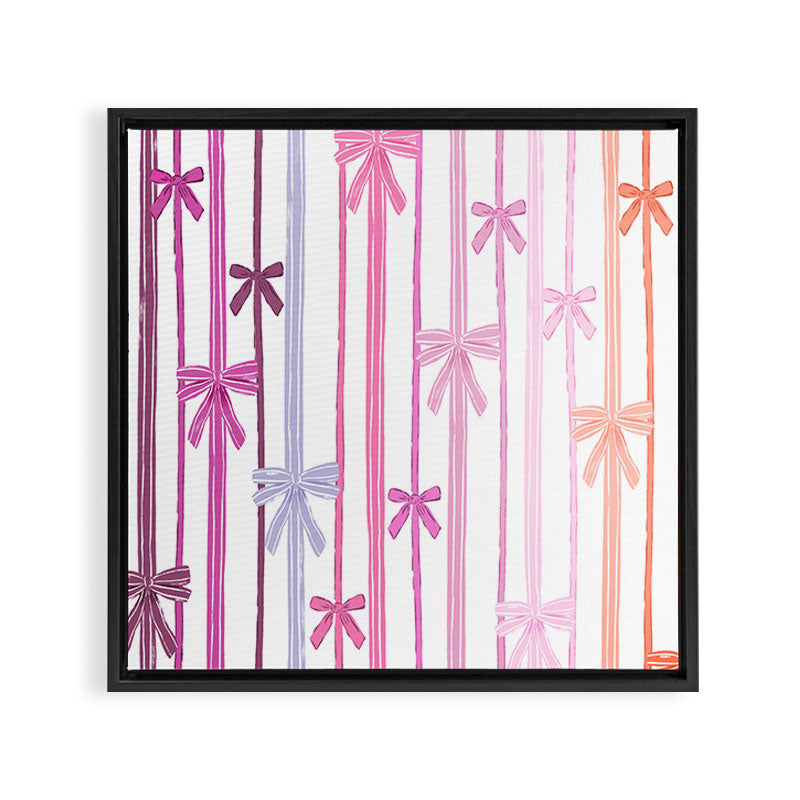 Bow Stripes Framed Canvas Print Gallery Image 3