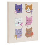 Cats in Purple and Brown Canvas Print Gallery Image 3