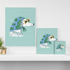 Chic Afghan Hound Dog Illustration Canvas Print Gallery Image 3