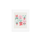 Christmas Dogs Portrait  Art Print Gallery Image 1