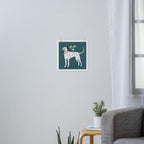 Dalmatian with Lemon Tree in Teal Art Print Gallery Image 3