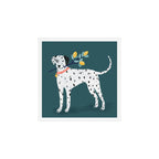 Dalmatian with Lemon Tree in Teal Art Print Gallery Image 1
