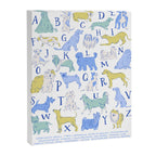 Dog Alphabet Print for Kids Room in Blue and Green Canvas Print Gallery Image 6