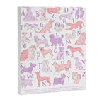 Dogs ABC Alphabet Print for Kids Room in Pink and Purple Canvas Print Gallery Image 6