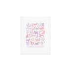 Dogs ABC Alphabet Print for Kids Room in Pink and Purple Art Print Gallery Image 1
