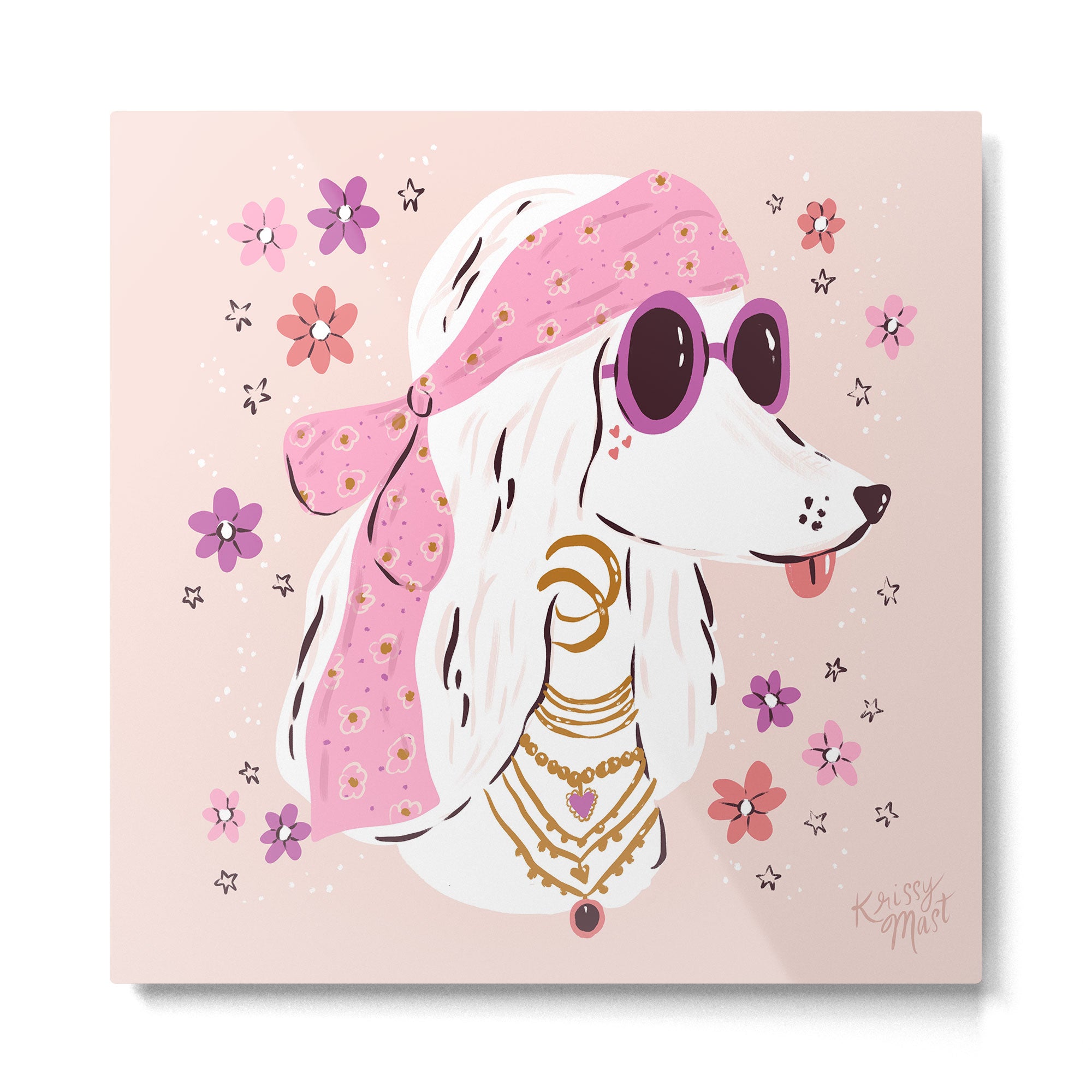 Festival Hippy Dog  Metal Print Gallery Image 2