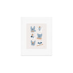 French Bulldogs with Pastries in Blue Art Print Gallery Image 1