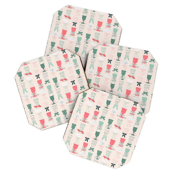 Holiday Bow Cocktails Coaster Gallery Image 1