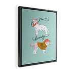 Howdy Western Cowboy Dogs Framed Canvas Print Gallery Image 2