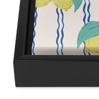 Lemons with Wavy Stripe Framed Canvas Print Gallery Image 2