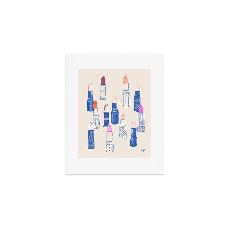 Lipstick Tubes Illustration Art Print Gallery Image 1