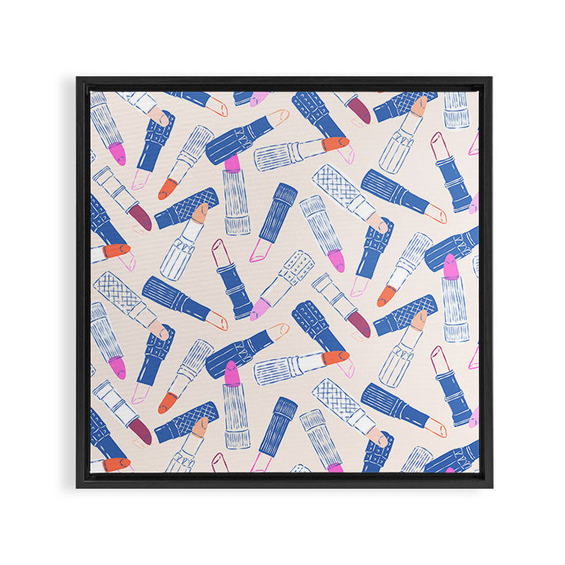 Lipstick Tubes Illustration Framed Canvas Print Gallery Image 3