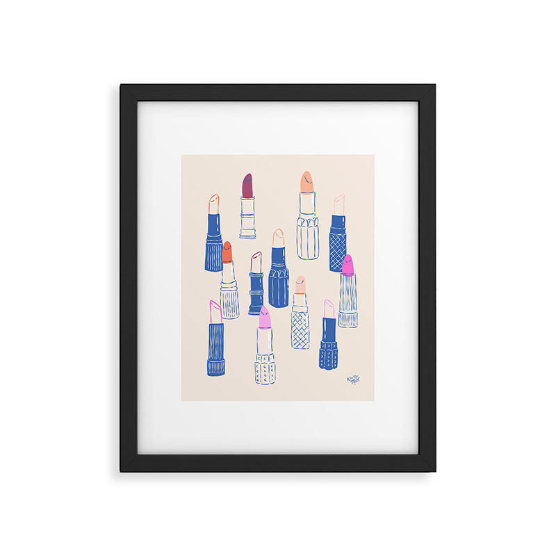 Lipstick Tubes Illustration Framed Art Print Gallery Image 6