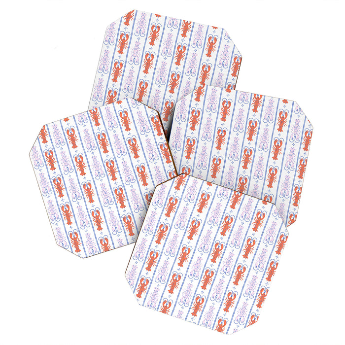 Lobster Stripe Pattern Coaster Gallery Image 1