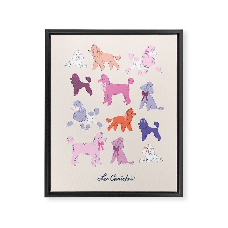 Oodles of Poodles Framed Canvas Print Gallery Image 6