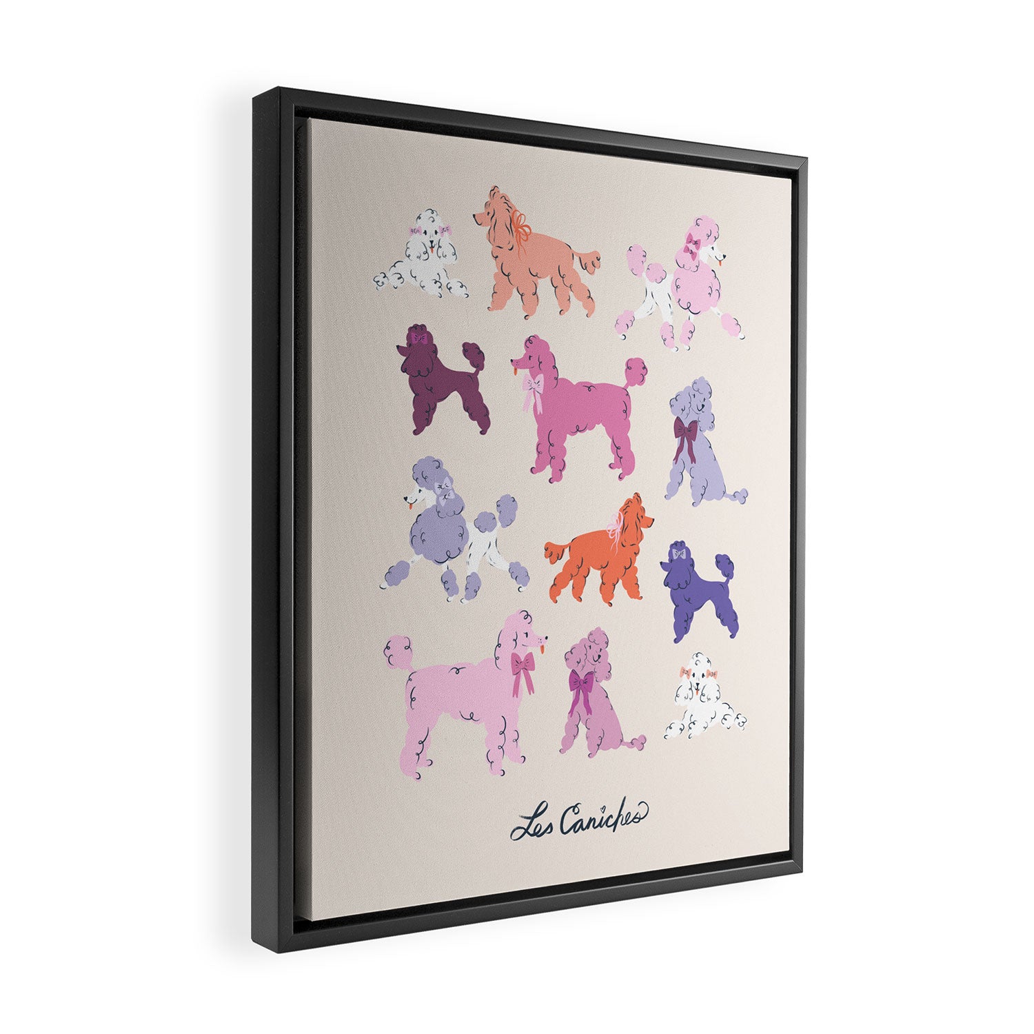 Oodles of Poodles Framed Canvas Print Gallery Image 2