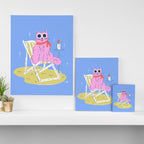Pink Summer Cat  Canvas Print Gallery Image 3