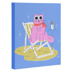 Pink Summer Cat  Canvas Print Gallery Image 3