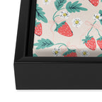 Stawberries with Flowers Framed Canvas Print Gallery Image 2