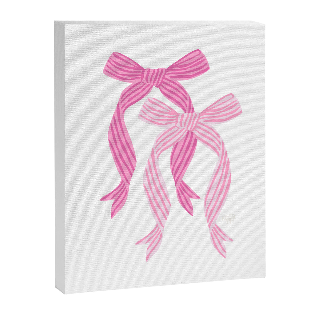 striped bows in pink Canvas Print Gallery Image 8