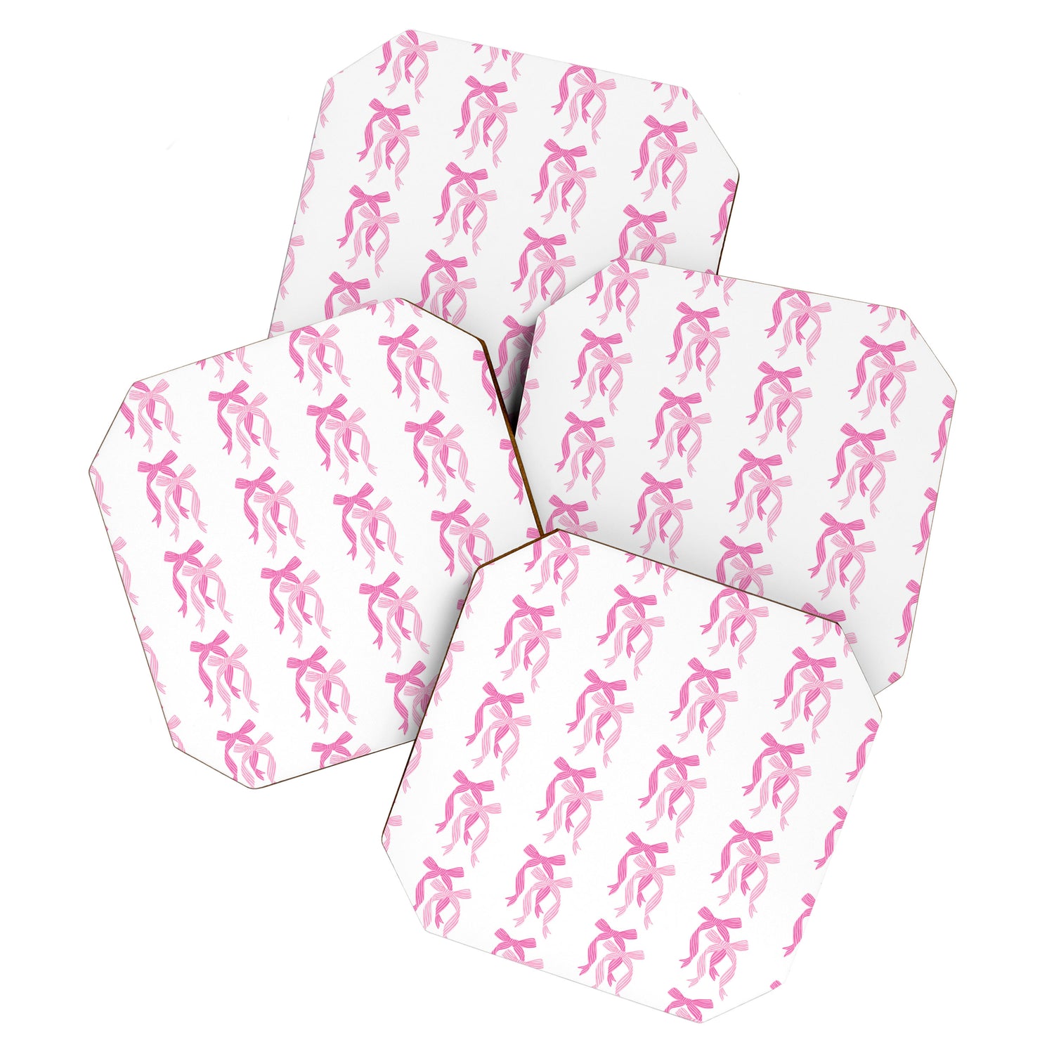 striped bows in pink Coaster Gallery Image 1
