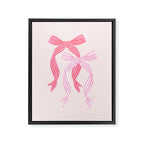Striped Bows in Pinks Framed Canvas Print Gallery Image 6