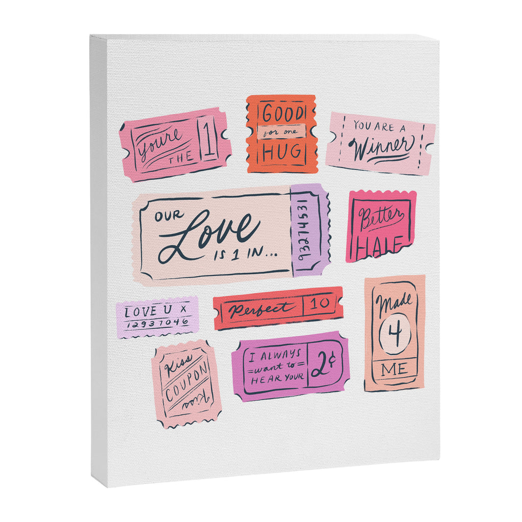 Ticket to Love Canvas Print Gallery Image 8