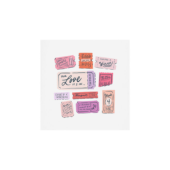 Ticket to Love Art Print Gallery Image 1