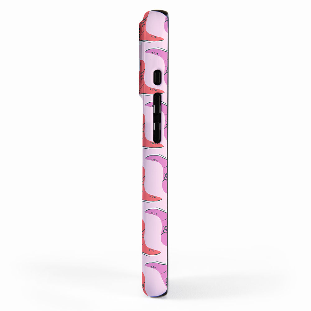 Western Cowboy Boots in red and pink iPhone Case Gallery Image 2