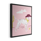 Wild West Dalmatian in Cowboy Hat Framed Canvas Print Gallery Image 2