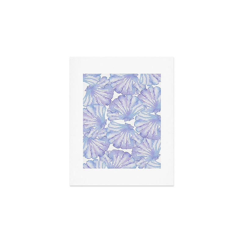Shell Ya Later - Purple Seashell Pattern Art Print