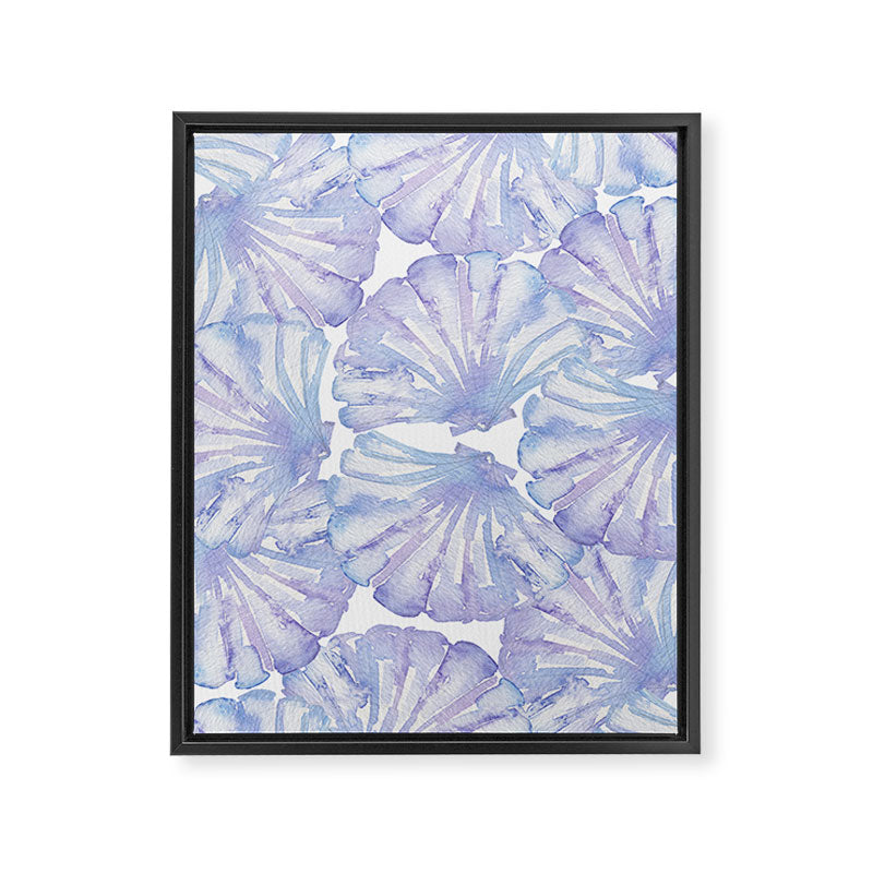Shell Ya Later - Purple Seashell Pattern Framed Canvas Print Gallery Image 6