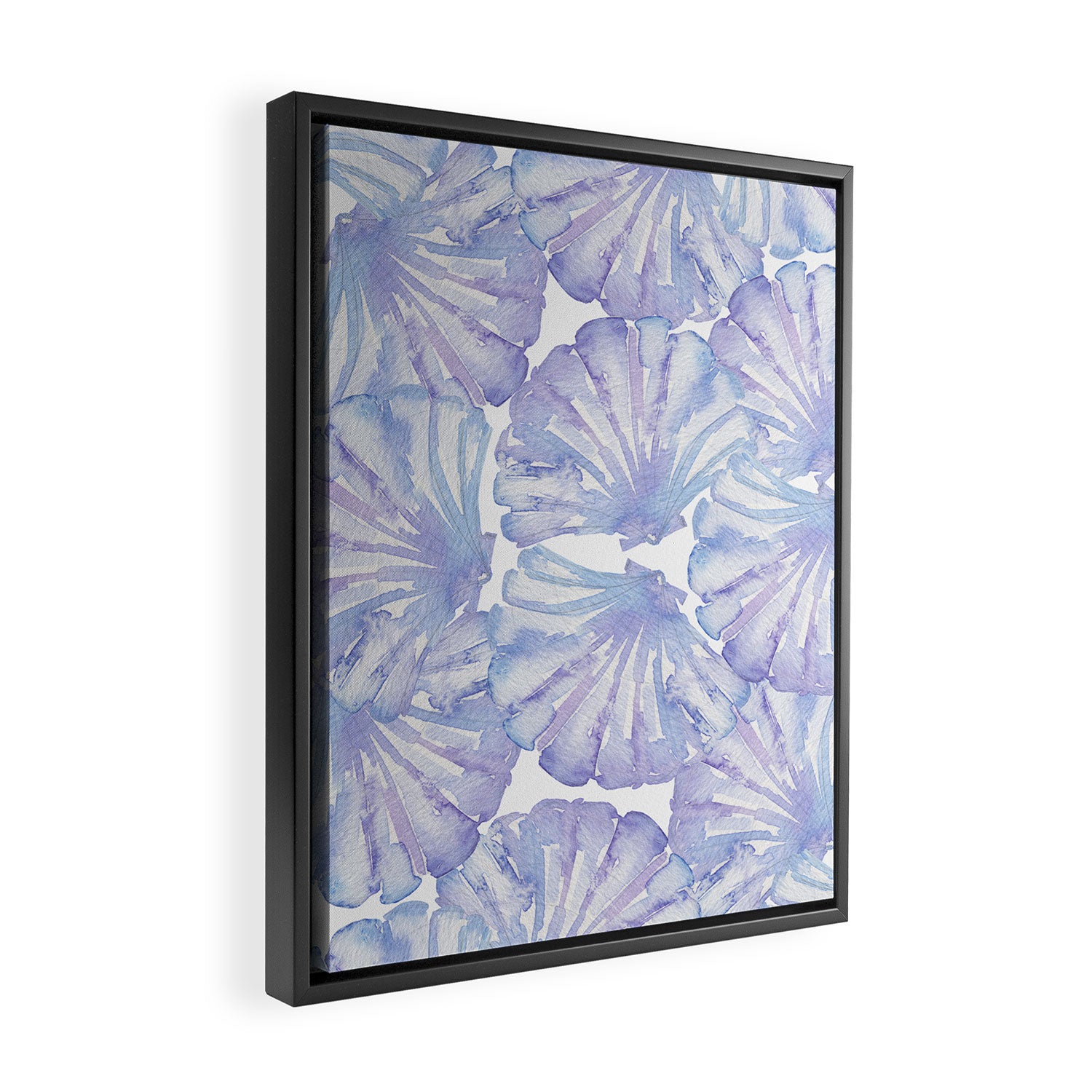 Shell Ya Later - Purple Seashell Pattern Framed Canvas Print Gallery Image 2