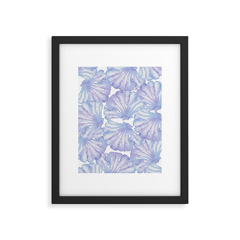Shell Ya Later - Purple Seashell Pattern Framed Art Print Gallery Image 5