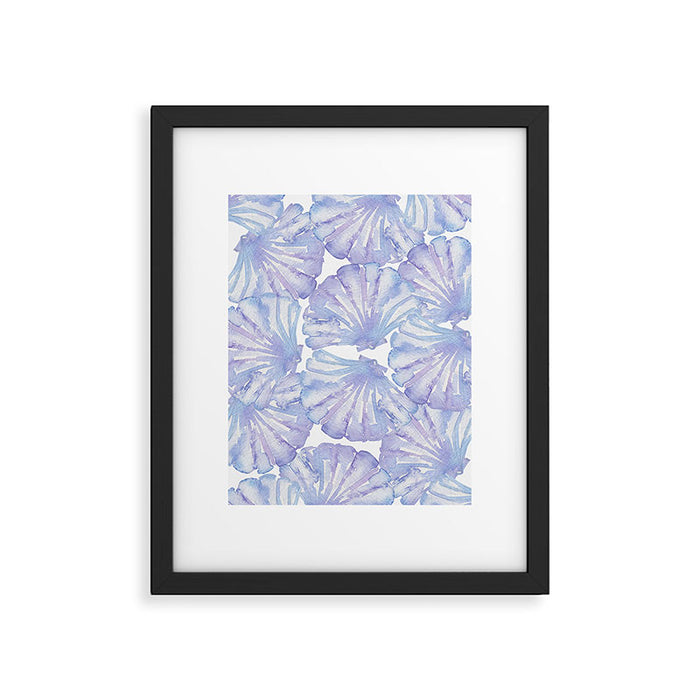 Shell Ya Later - Purple Seashell Pattern Framed Art Print Gallery Image 1