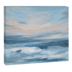 Low Tide - Blue & Coral Abstract Coastal Seascape Canvas Print Gallery Image 3