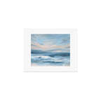 Low Tide - Blue & Coral Abstract Coastal Seascape Art Print Gallery Image 1
