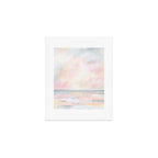 Patience - Pink and Gray Pastel Seascape Art Print Gallery Image 1
