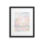 Patience - Pink and Gray Pastel Seascape Framed Art Print Gallery Image 5