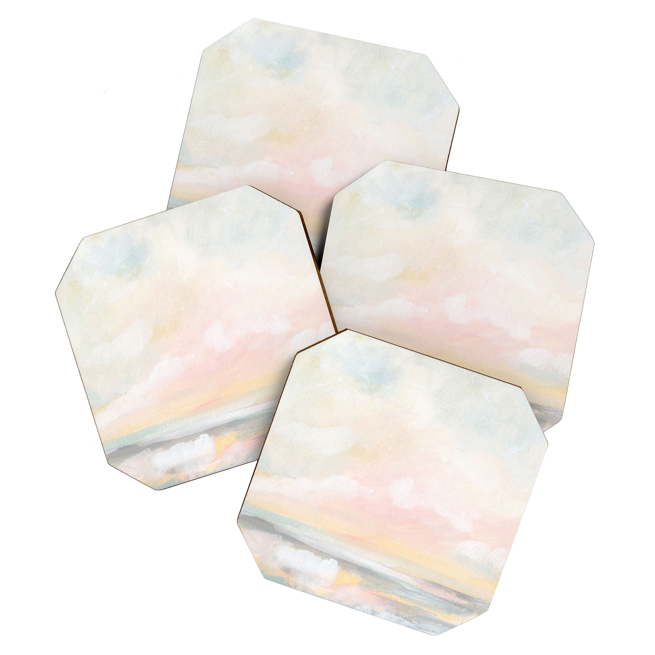 Rebirth - Pastel Ocean Seascape Coaster Gallery Image 1